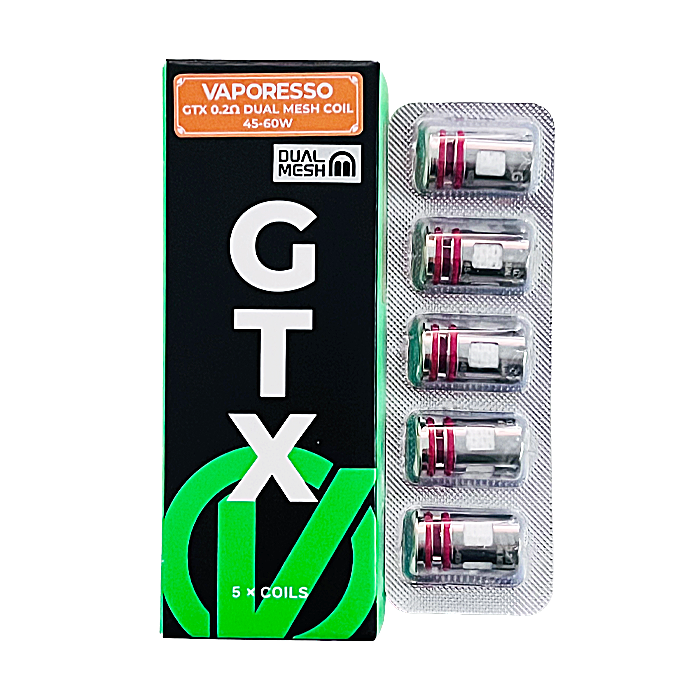 Vaporesso GTX Coil Replacement Coils | 5 Pack | Dual Mesh 0.2ohm product image